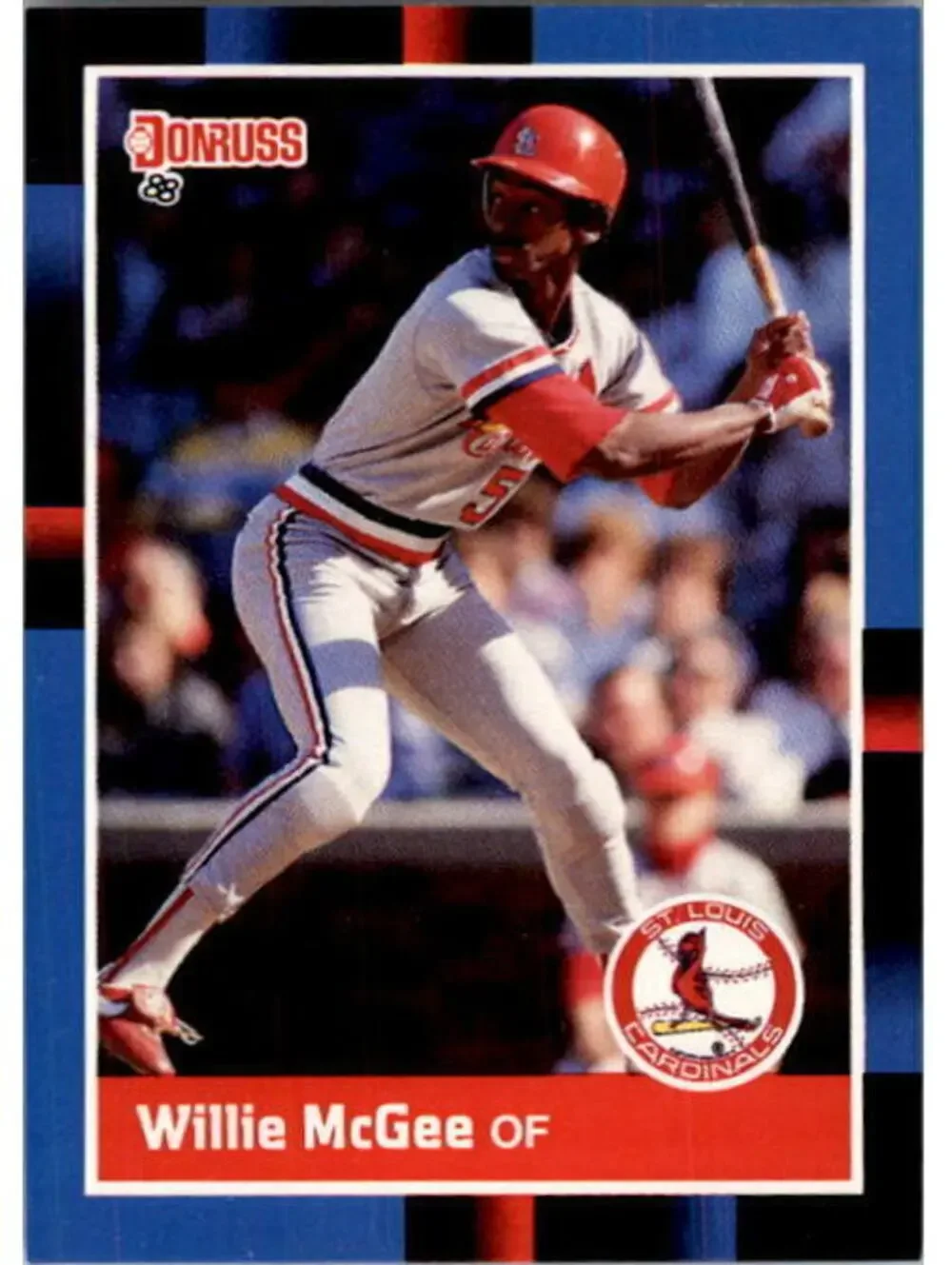 1988 Willie McGee Donruss Baseball Card #307